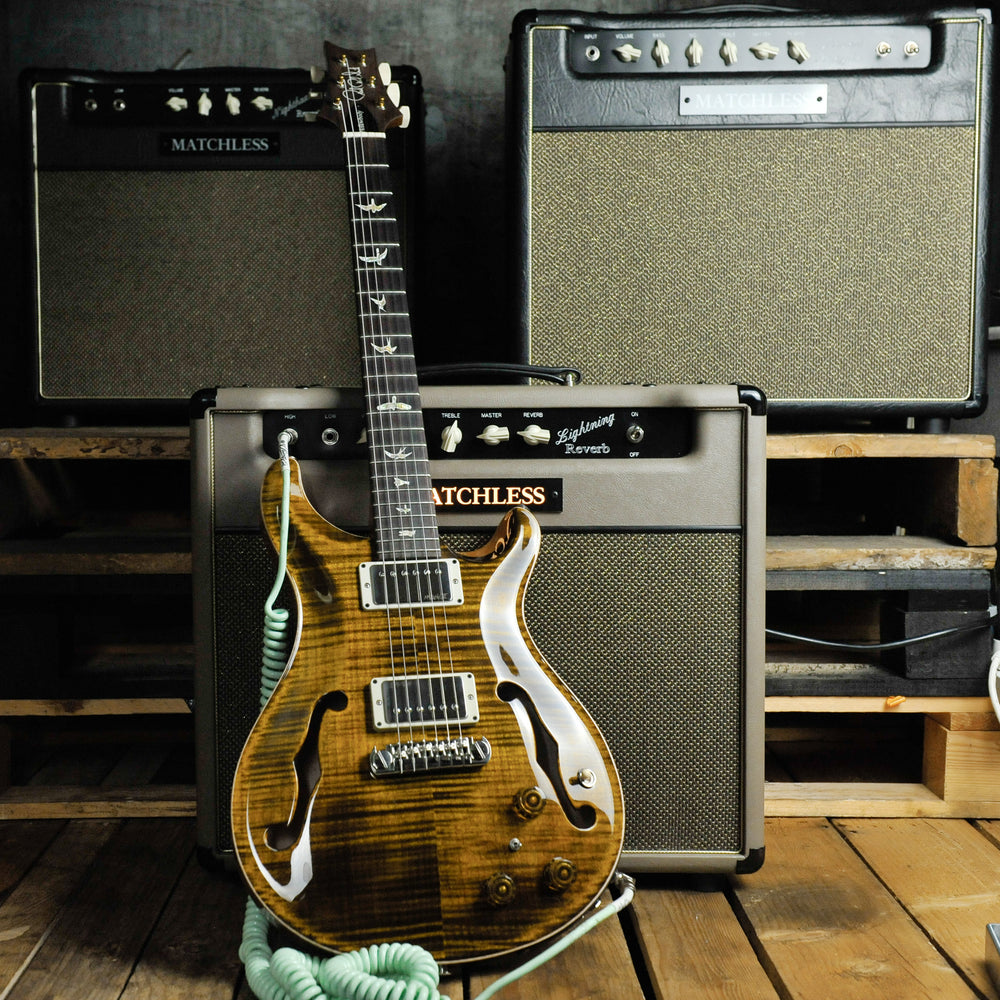PRS Hollowbody II Piezo Electric Guitar Yellow Tiger