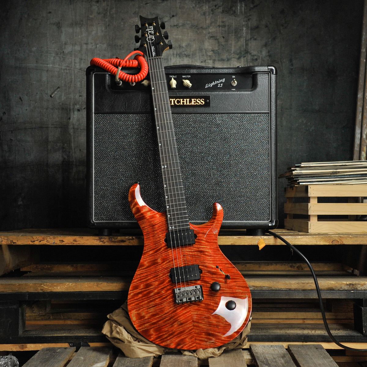 PRS Tekton Electric Guitar Imperial Topaz Natural Neck