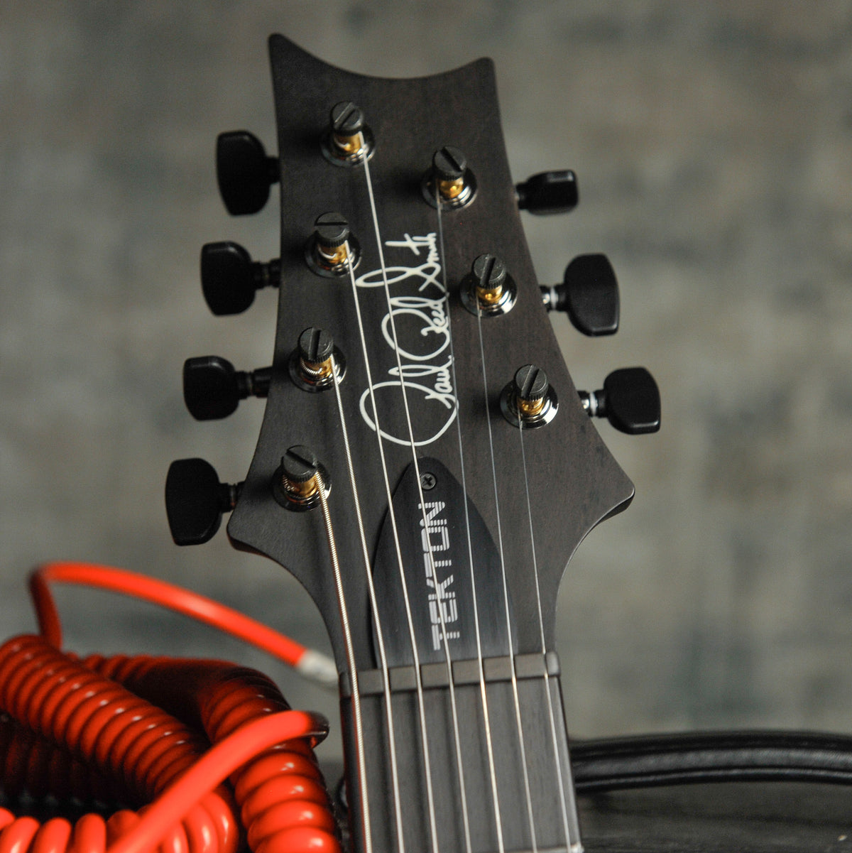 PRS Tekton SVN 7-String Electric Guitar Fuchsia Aura Black Satin Neck