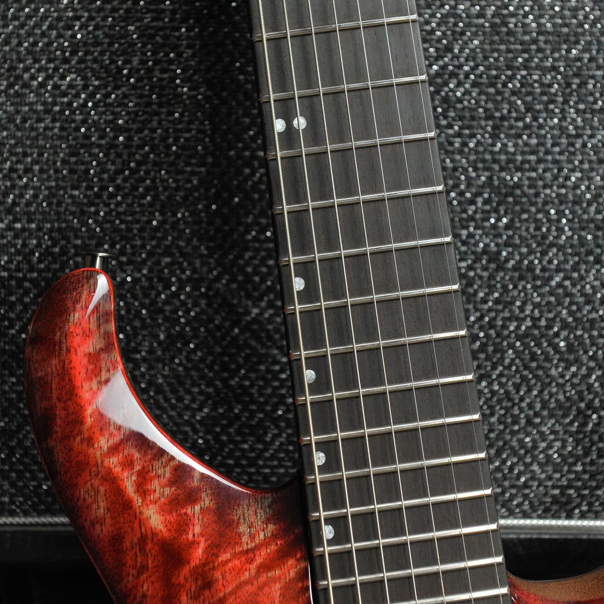 PRS Tekton SVN 7-String Electric Guitar Fuchsia Aura Black Satin Neck