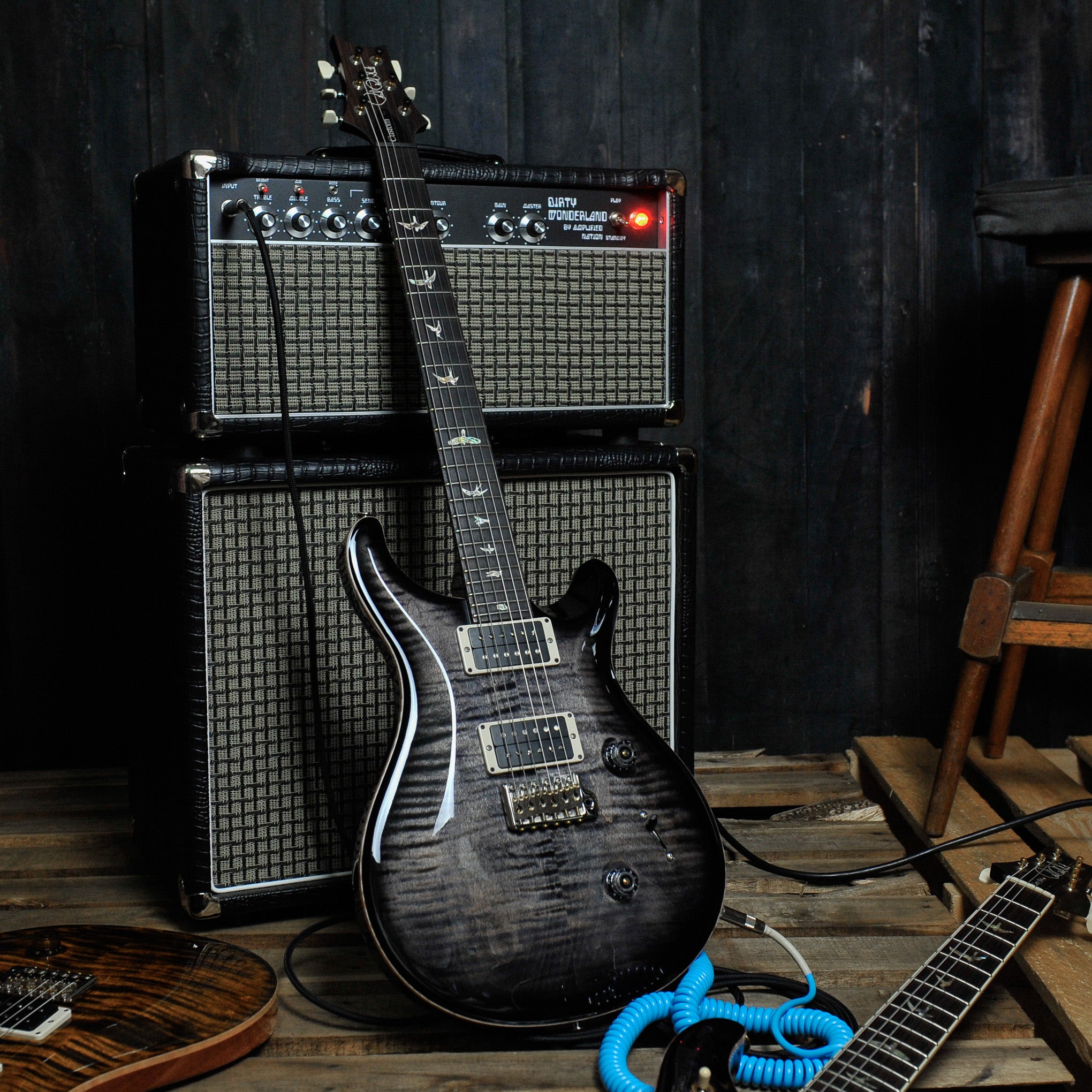 PRS Custom 24 Pattern Thin Neck - Charcoal Burst