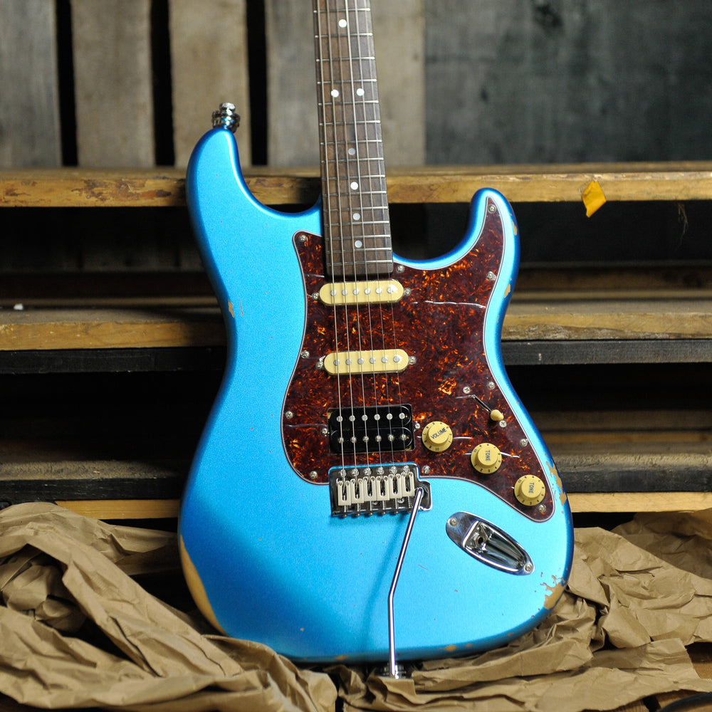 Patina PS-7-LPB-R HSS Roasted Maple Lake Placid Blue Relic