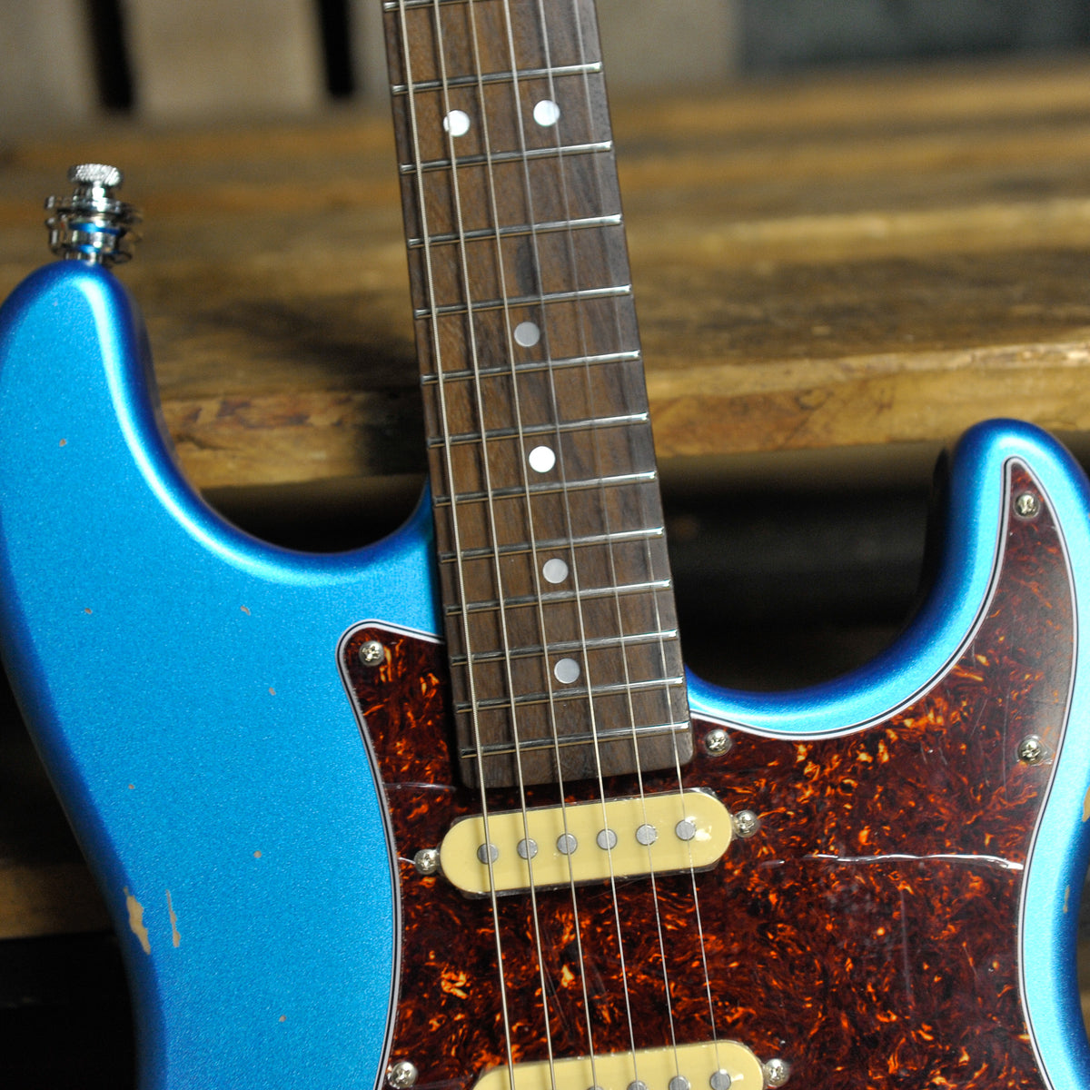 Patina PS-7-LPB-R HSS Roasted Maple Lake Placid Blue Relic