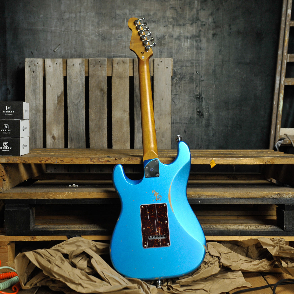 Patina PS-7-LPB-R HSS Roasted Maple Lake Placid Blue Relic