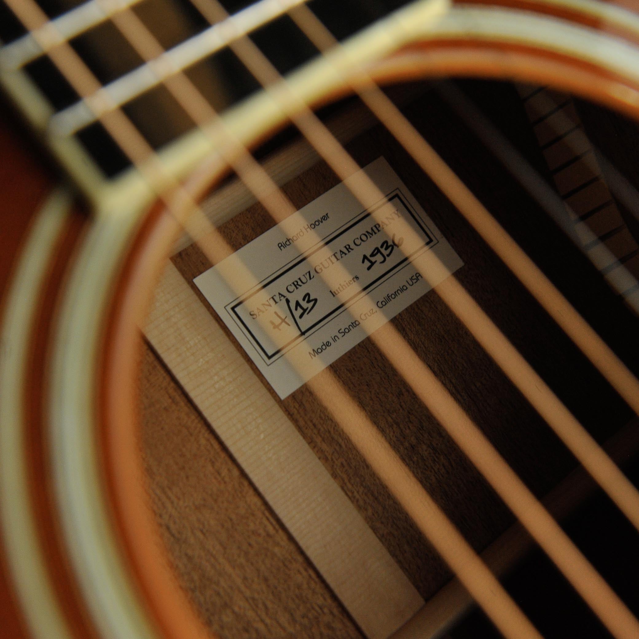 Santa Cruz H13  Sitka Spruce Mahogany Acoustic Guitar #1936