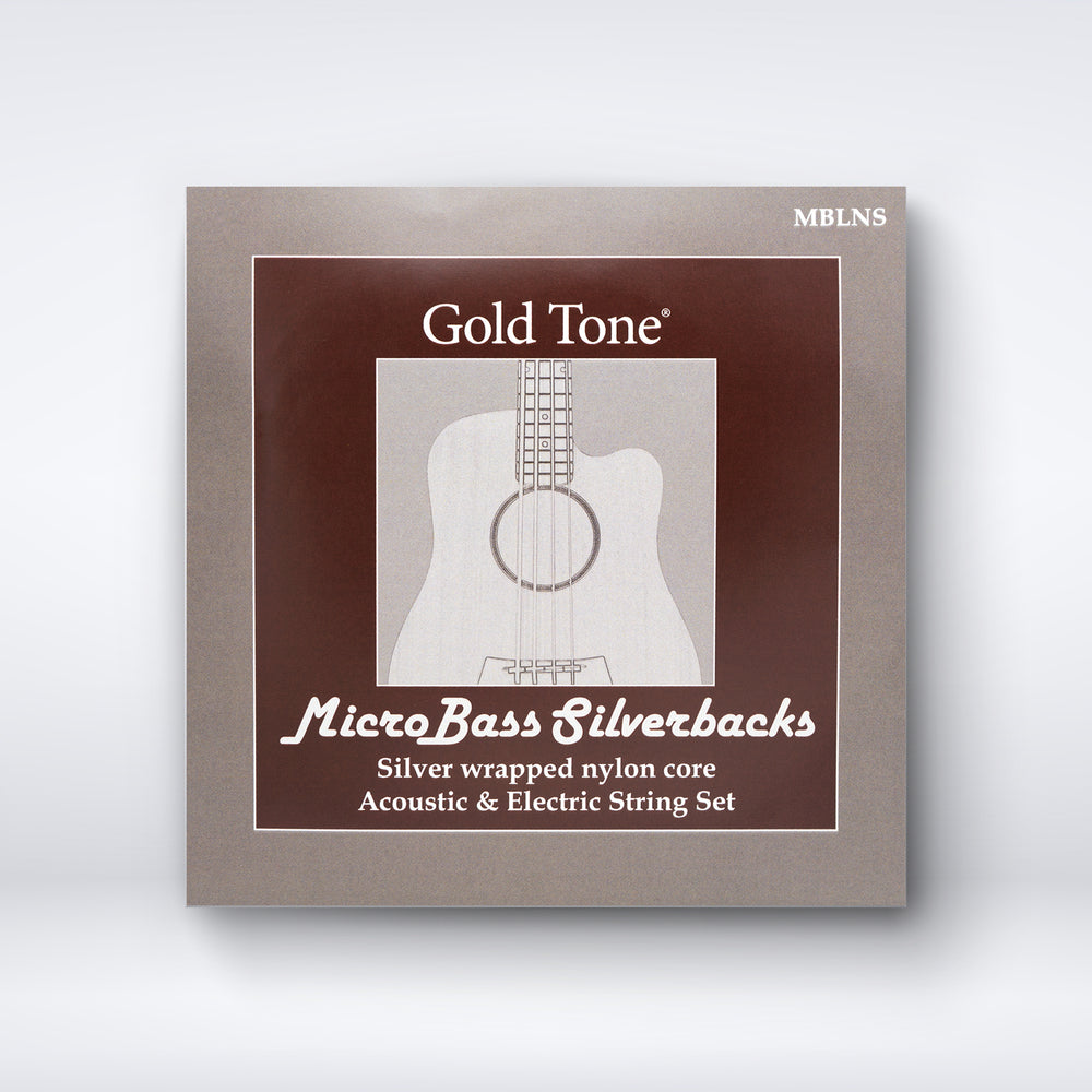 Gold Tone MicroBass LaBella Silverback Silver-Wrapped Nylon Strings