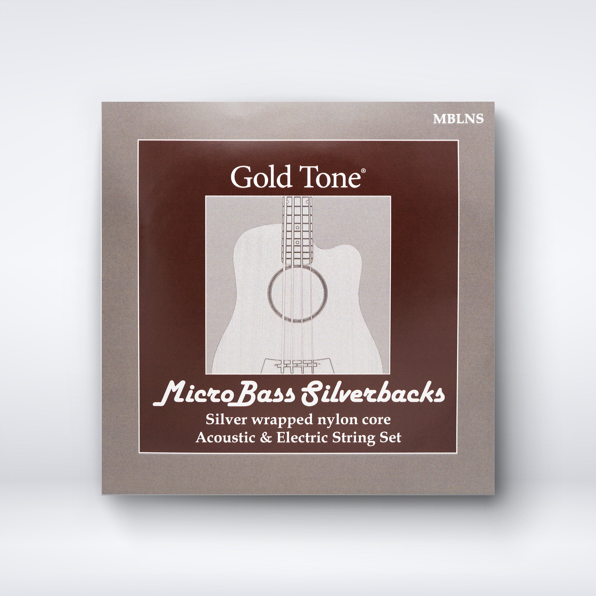 Gold Tone MicroBass LaBella Silverback Silver-Wrapped Nylon Strings
