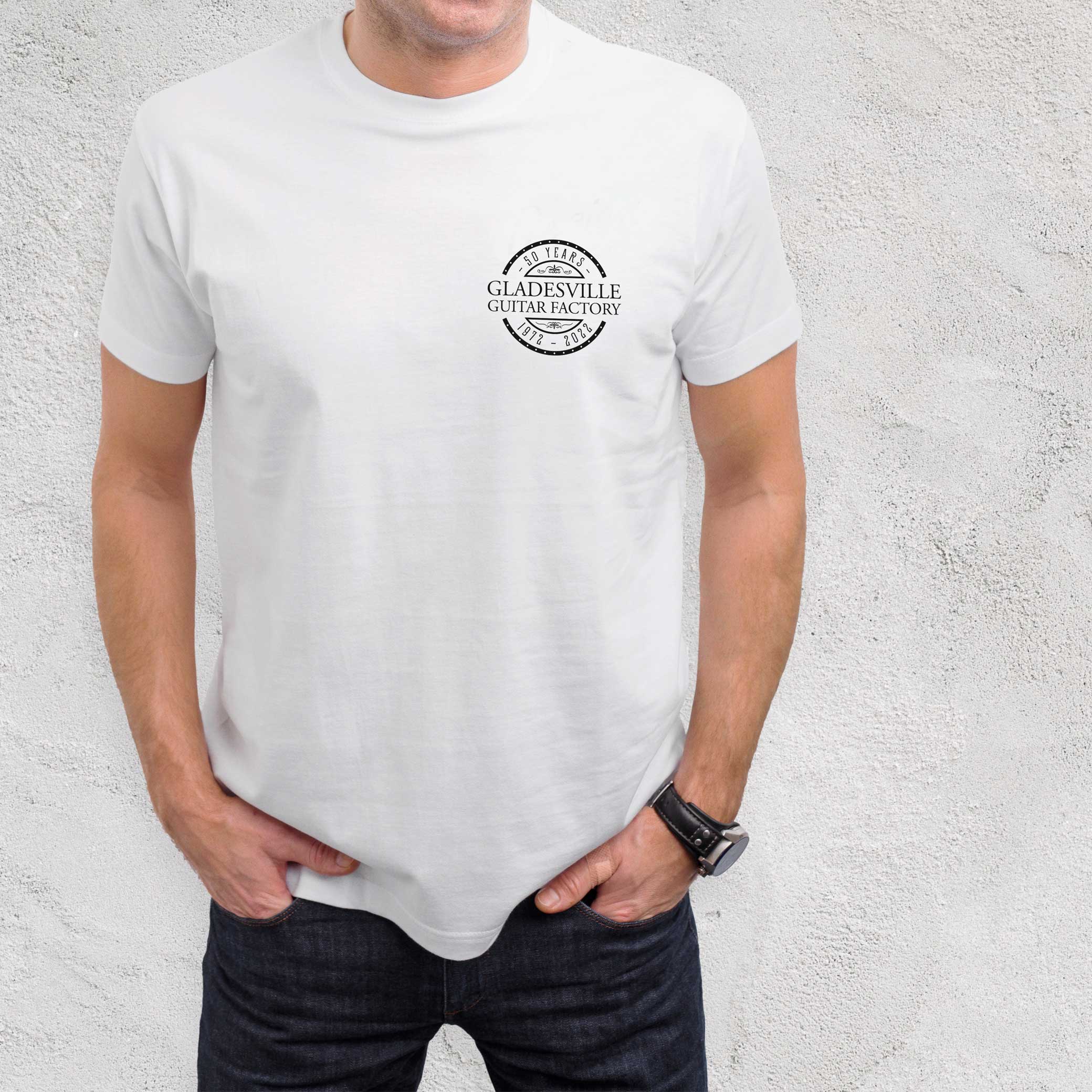 Guitar Factory 50th Guitar Guy Tee White