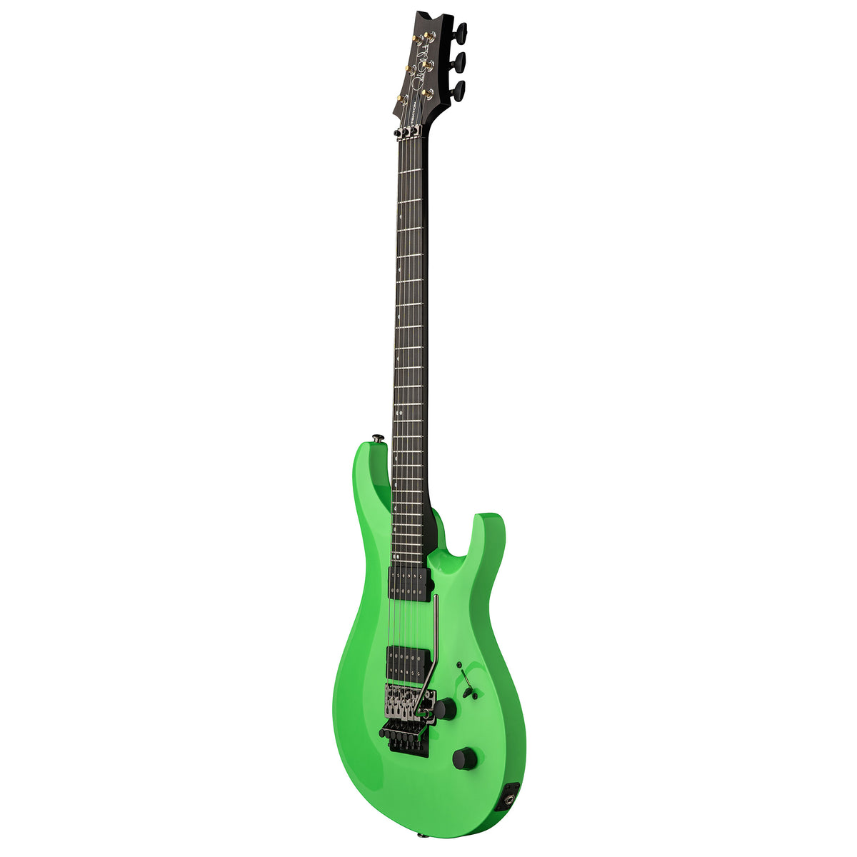 PRS Tekton Floyd Rose Electric Guitar Neon Green Black Satin Neck