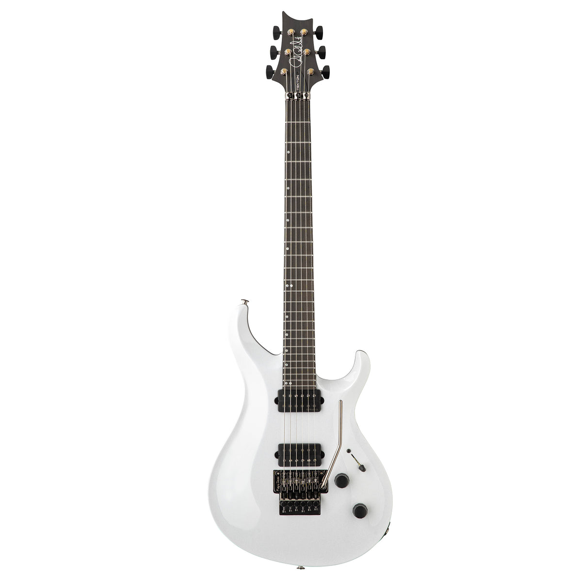 PRS Tekton Floyd Rose Electric Guitar White Holoflake Black Satin Neck