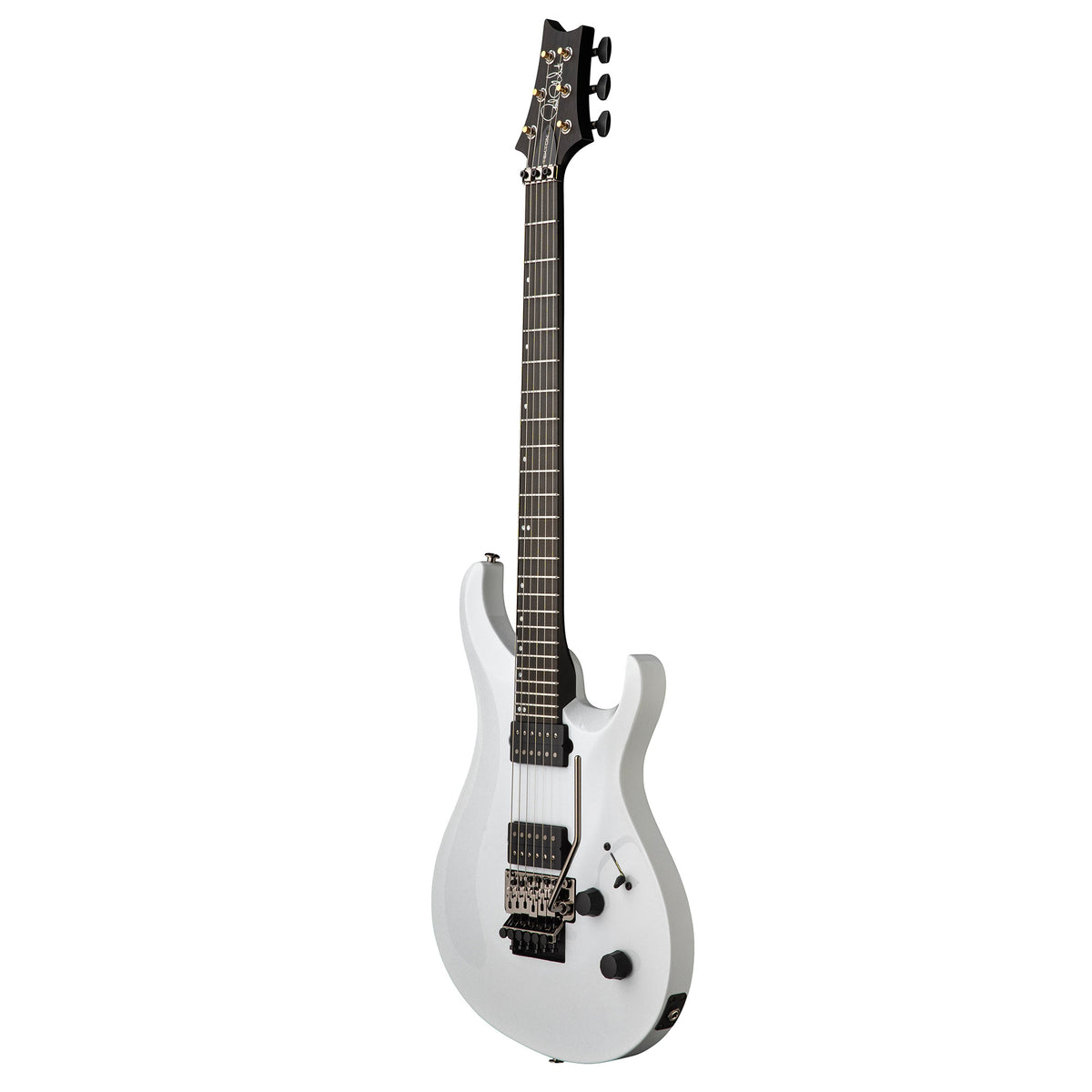 PRS Tekton Floyd Rose Electric Guitar White Holoflake Black Satin Neck