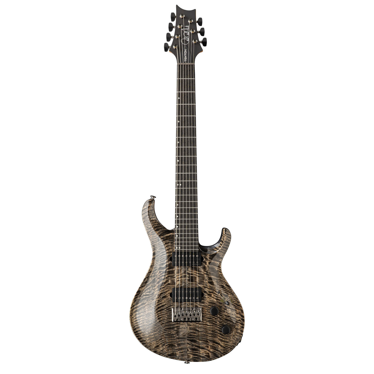 PRS Tekton SVN 7-String Electric Guitar Black Tourmaline Natural Neck