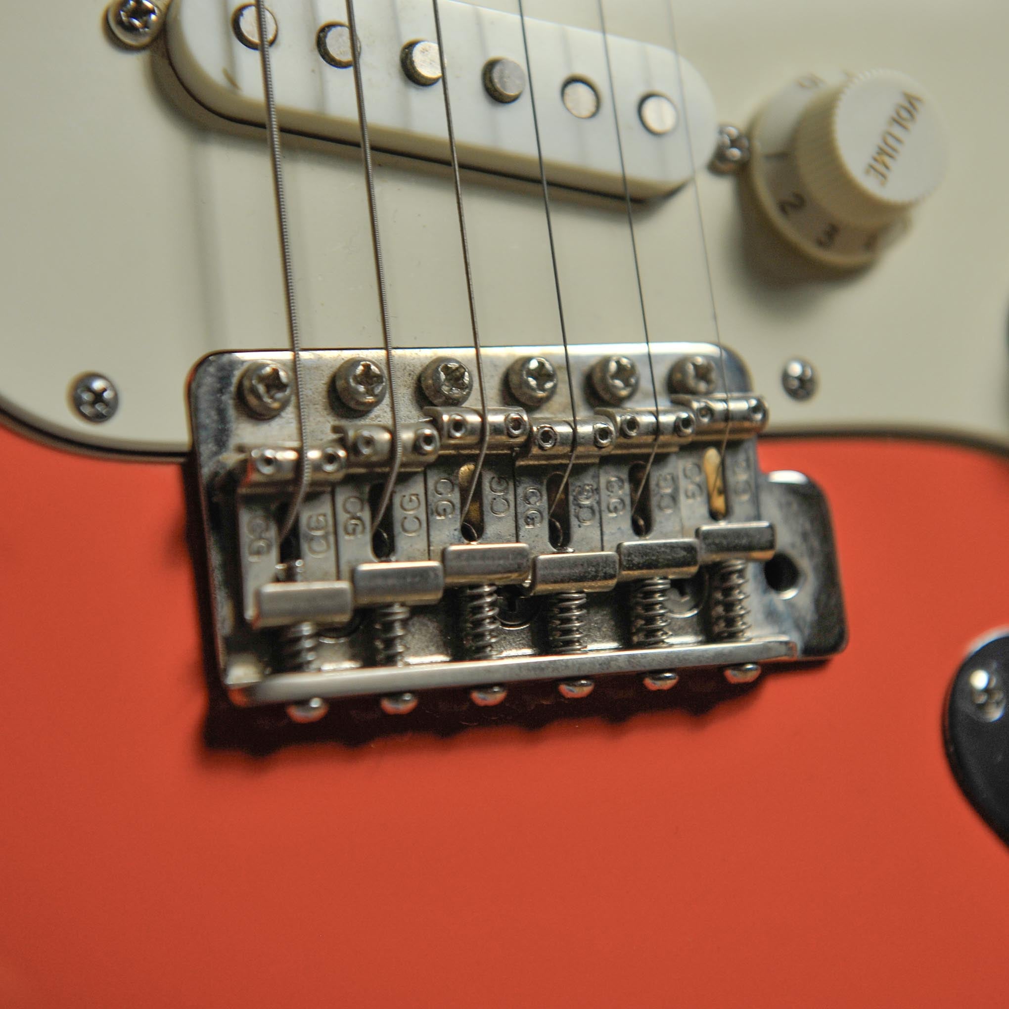 Charles Cilia Strat Style Electric Guitar Fiesta Red w/Case - Used