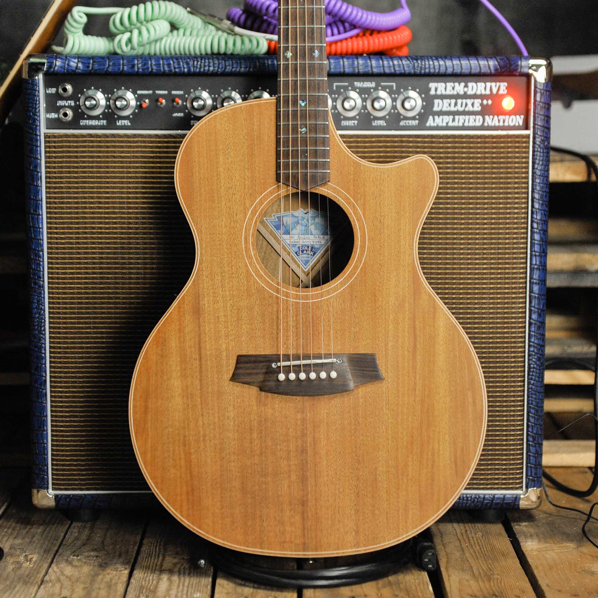 Cole Clark AN2EC BL BL Blackwood Acoustic Guitar w/Case - Used