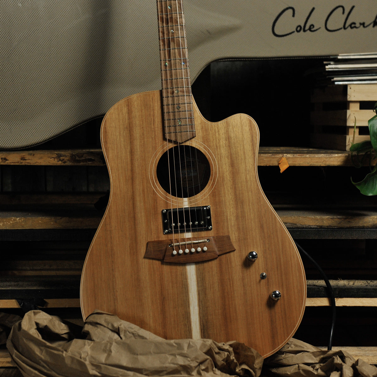 Cole Clark FL2EC-BLBL-HUM All Blackwood Acoustic w/Case - Used