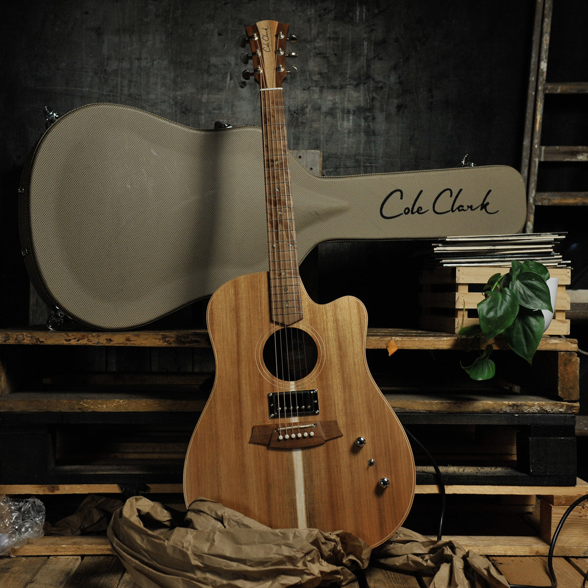 Cole Clark FL2EC-BLBL-HUM All Blackwood Acoustic w/Case - Used