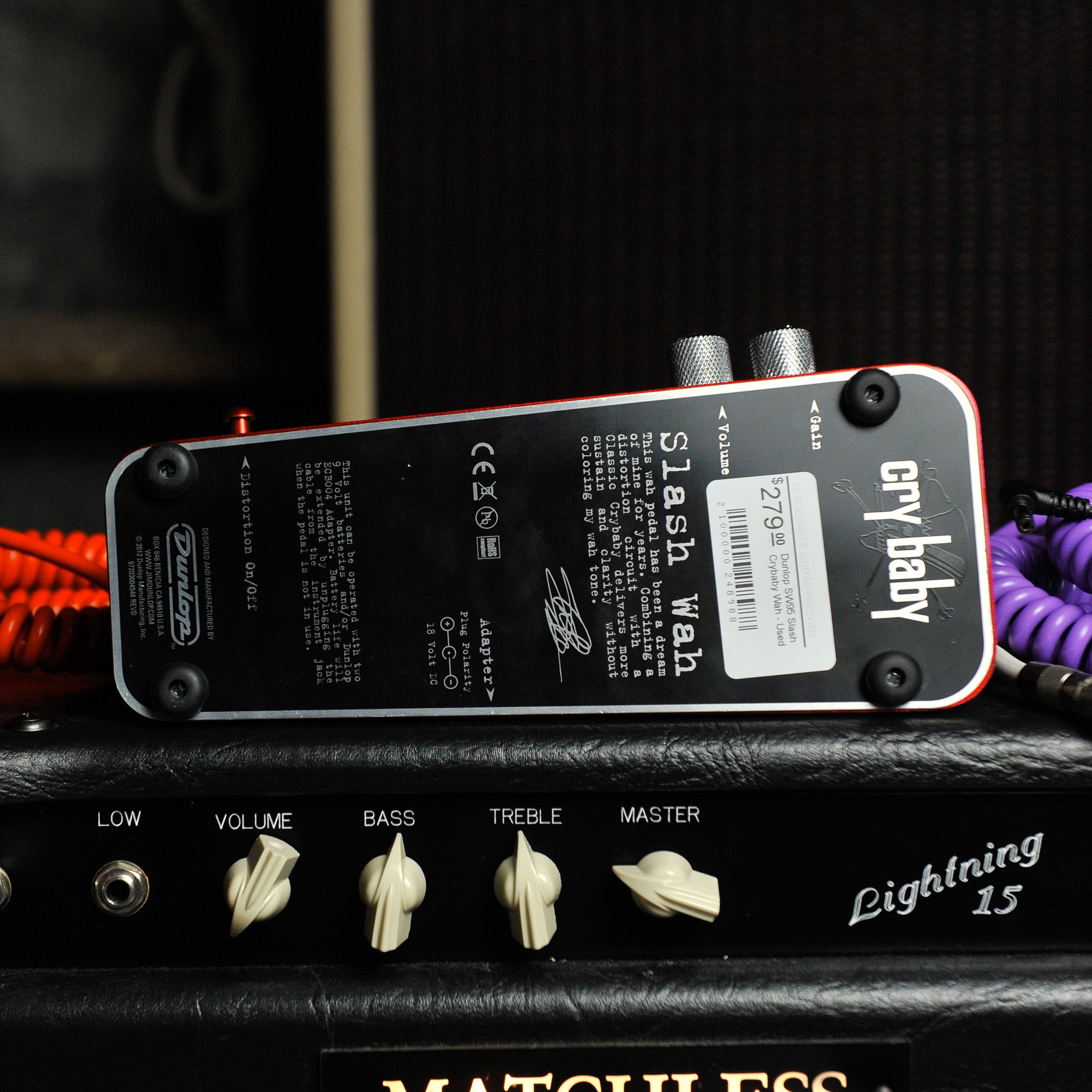 Dunlop SW95 Slash Crybaby Wah Pedal - Used