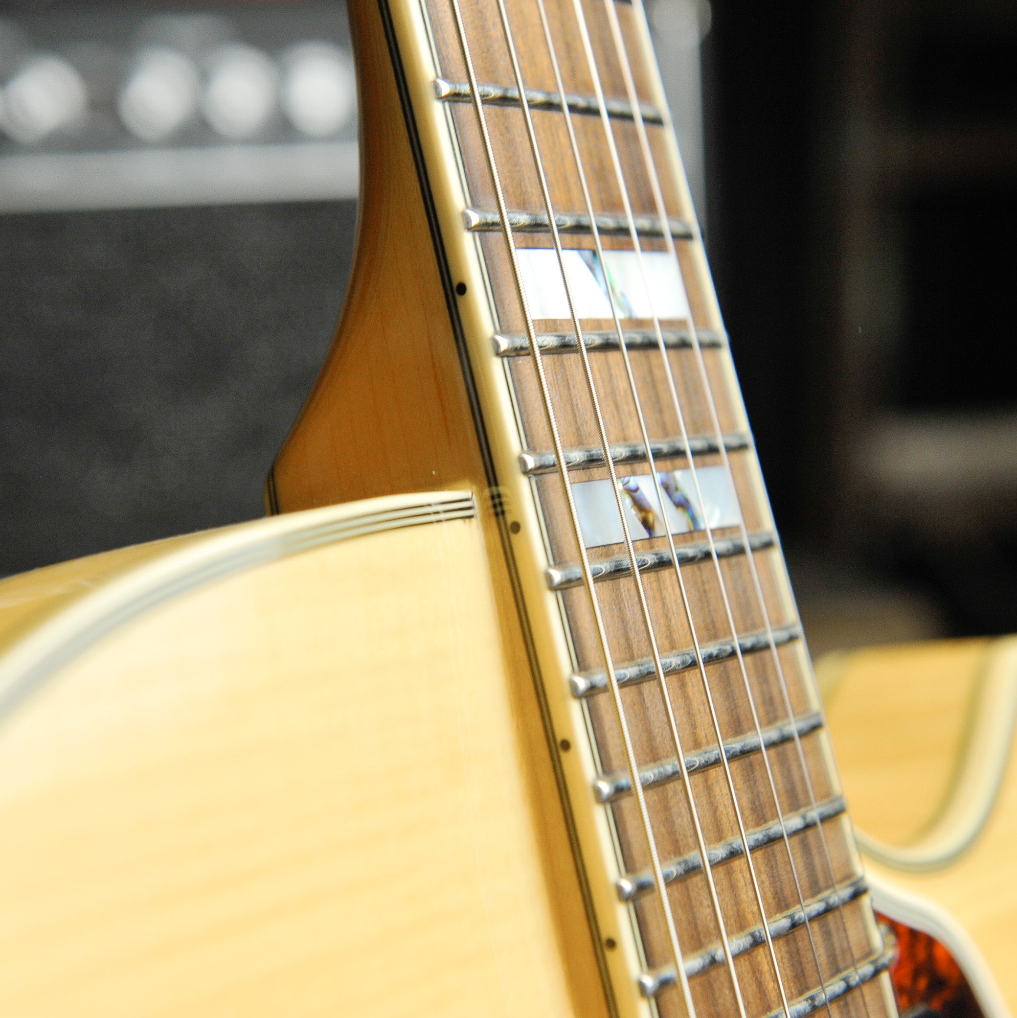 D'Angelico Excel EXSS Semi Hollow Electric Guitar Amber w/Case - Used