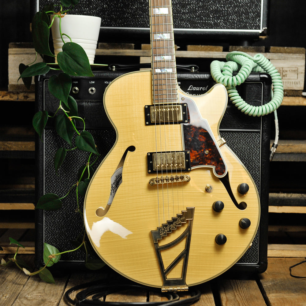 D'Angelico Excel EXSS Semi Hollow Electric Guitar Amber w/Case - Used
