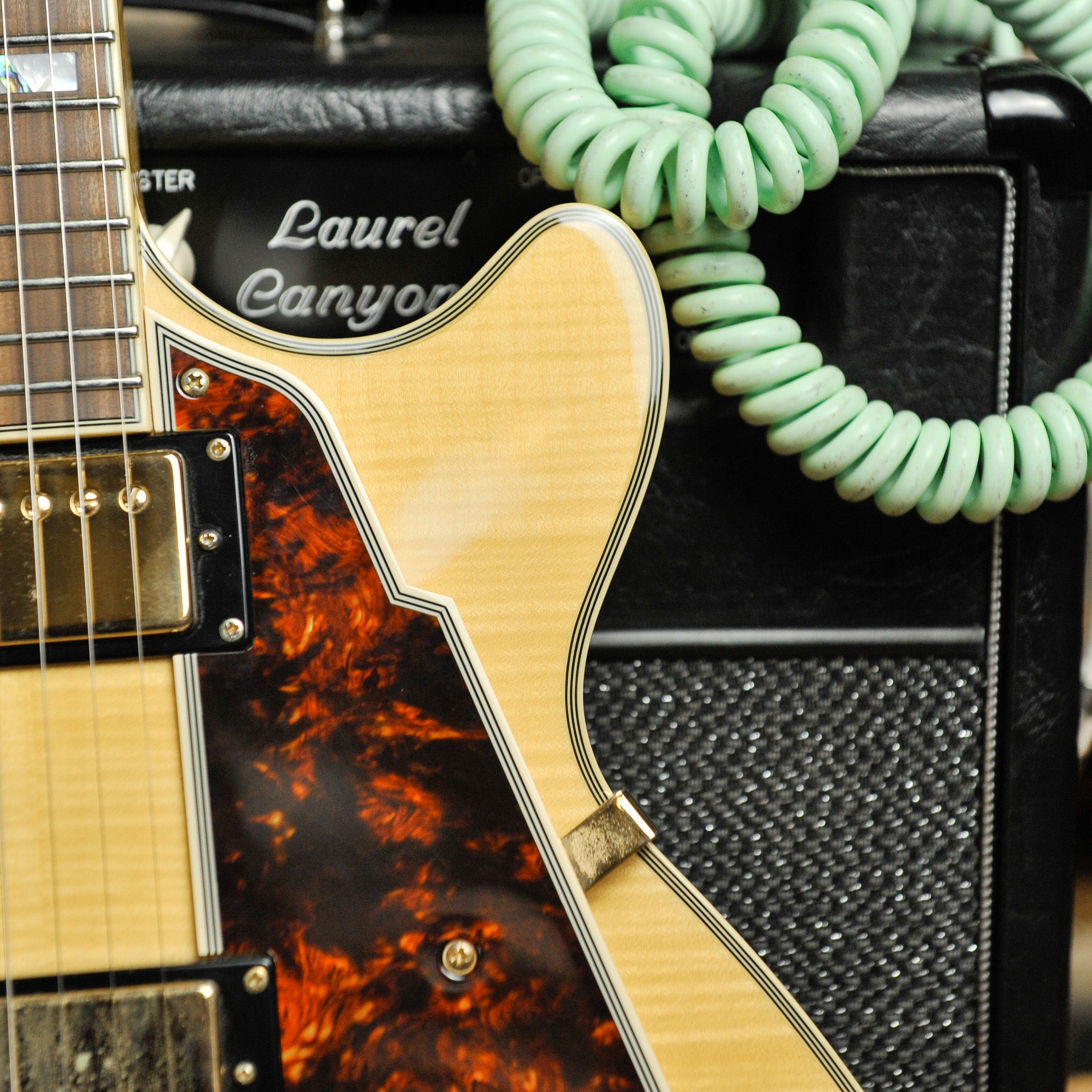 D'Angelico Excel EXSS Semi Hollow Electric Guitar Amber w/Case - Used