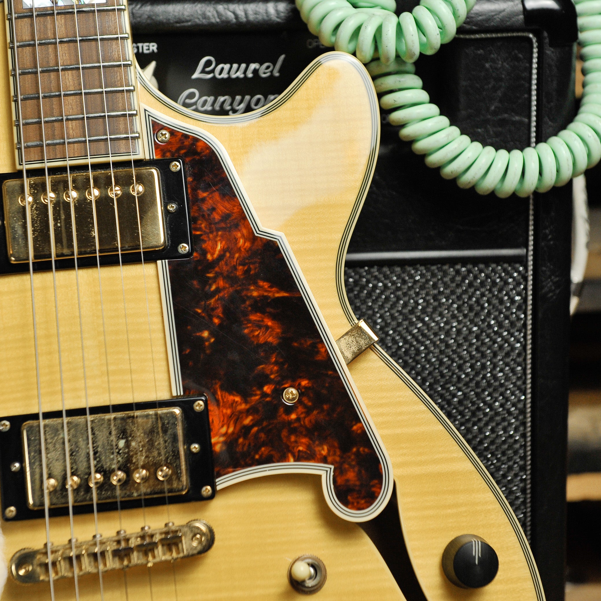 D'Angelico Excel EXSS Semi Hollow Electric Guitar Amber w/Case - Used