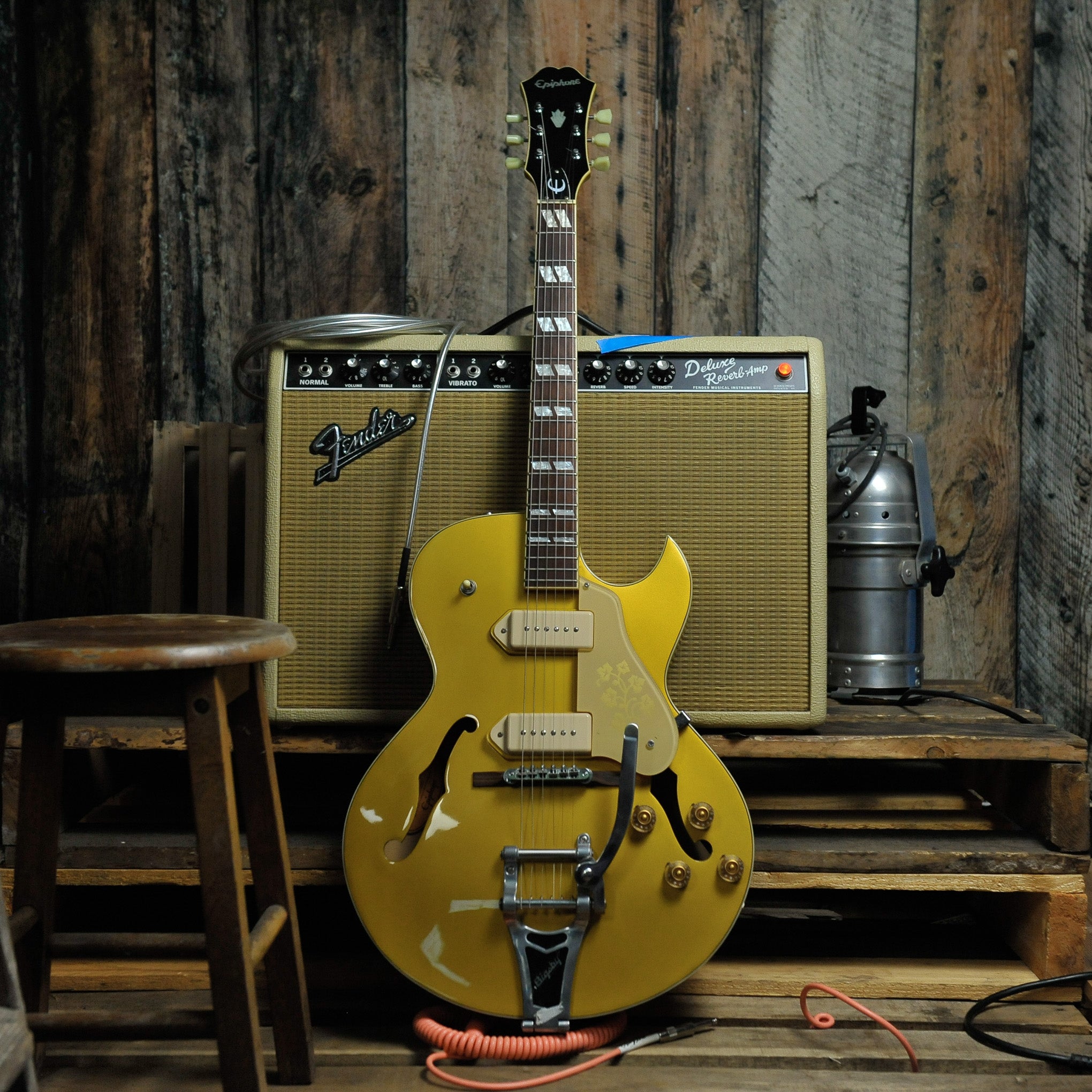 Epiphone ES-295 Metallic Gold w/Case - Used