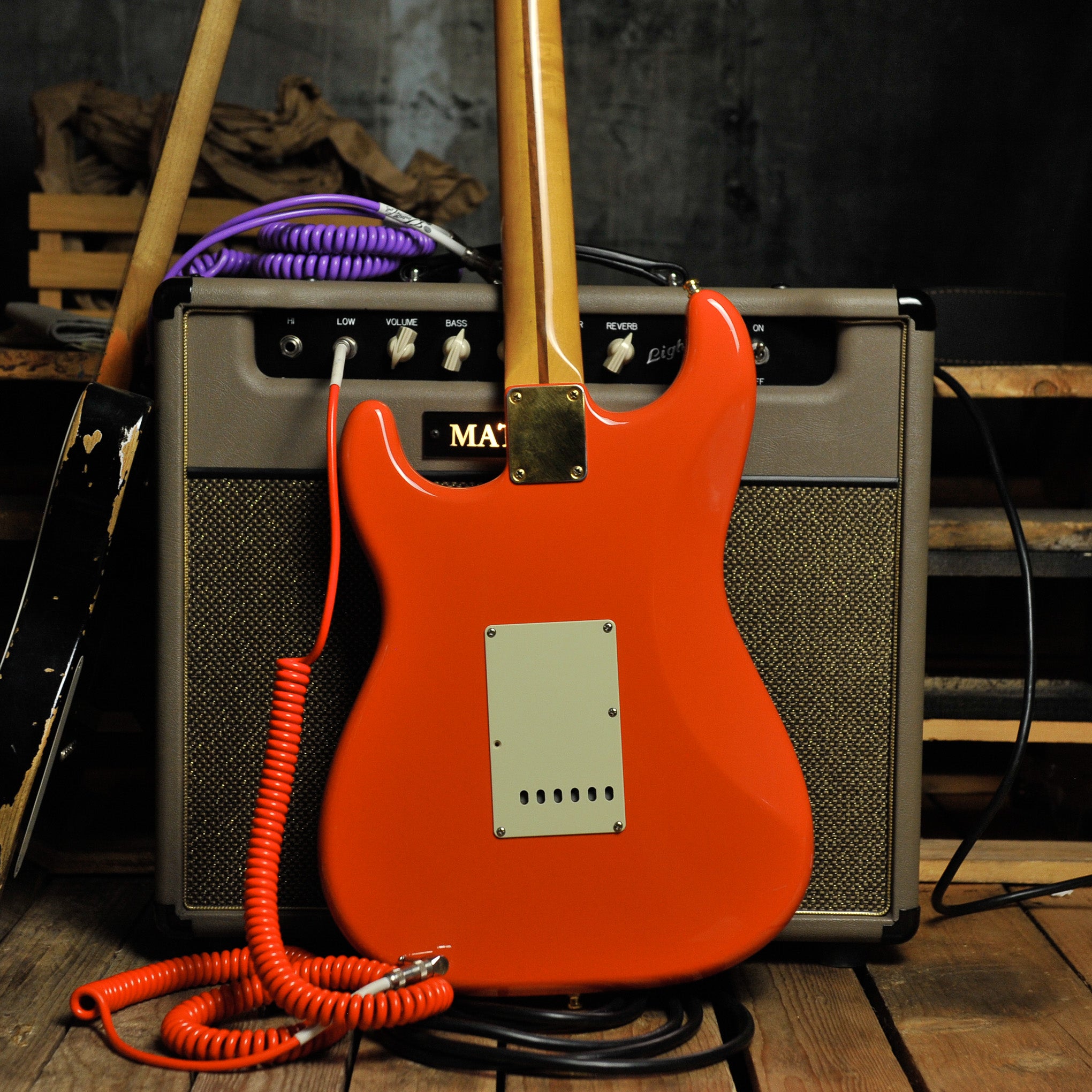 Fender 50s Stratocaster Fiesta Red 2008 w/Tweed Case Shadows Autographs - Used