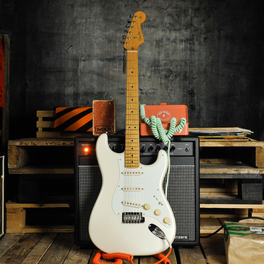 Fender Lincoln Brewster Stratocaster Olympic Pearl w/Case - Used