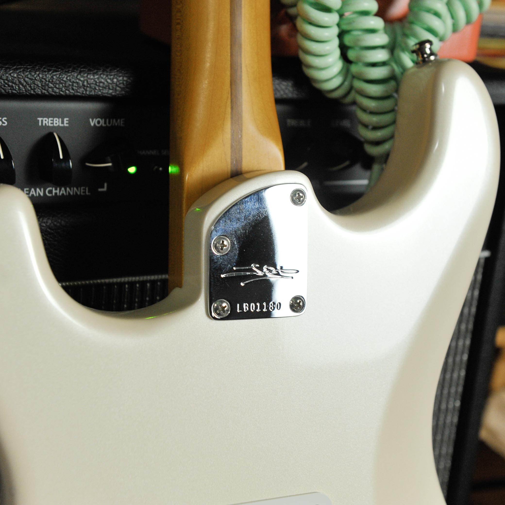 Fender Lincoln Brewster Stratocaster Olympic Pearl w/Case - Used