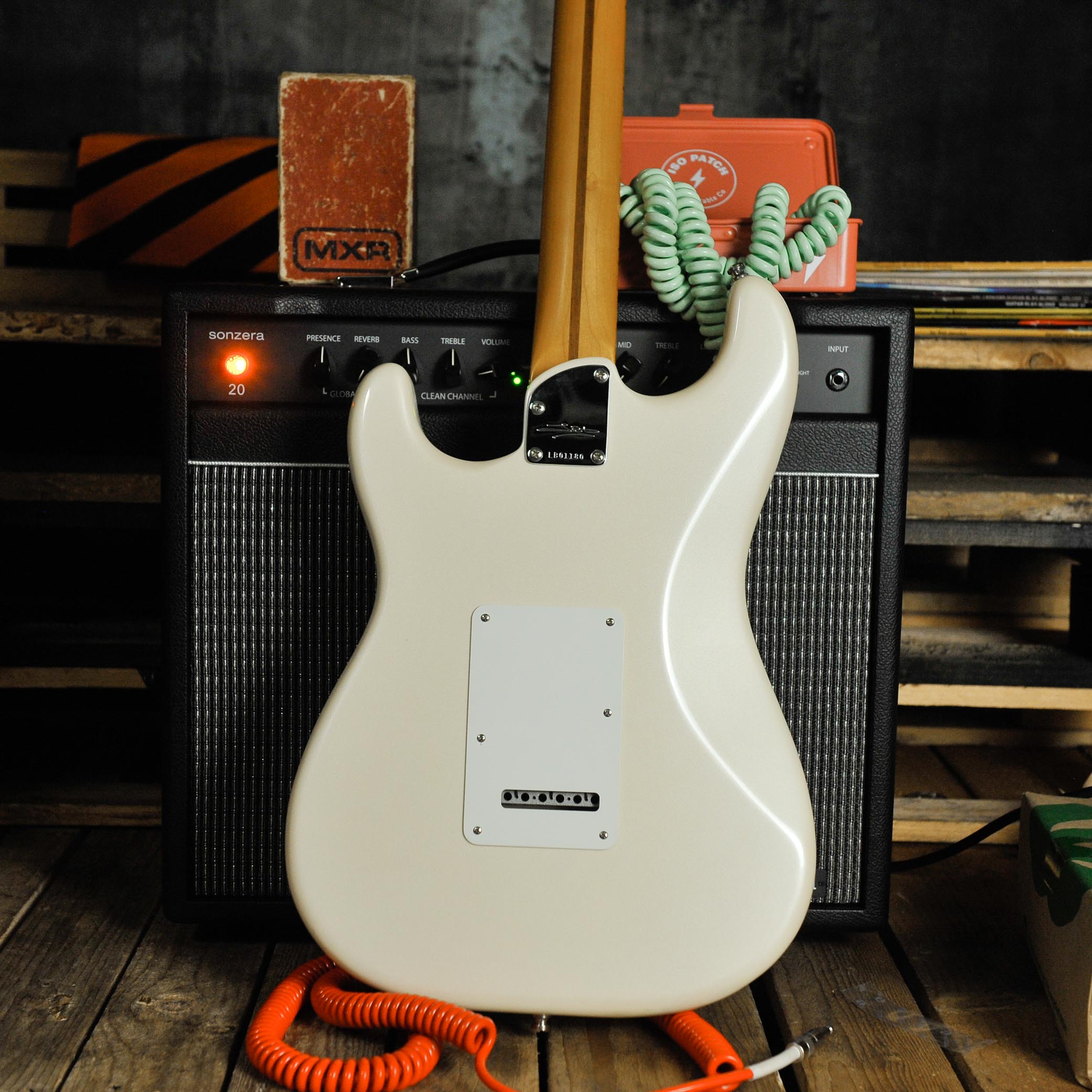 Fender Lincoln Brewster Stratocaster Olympic Pearl w/Case - Used