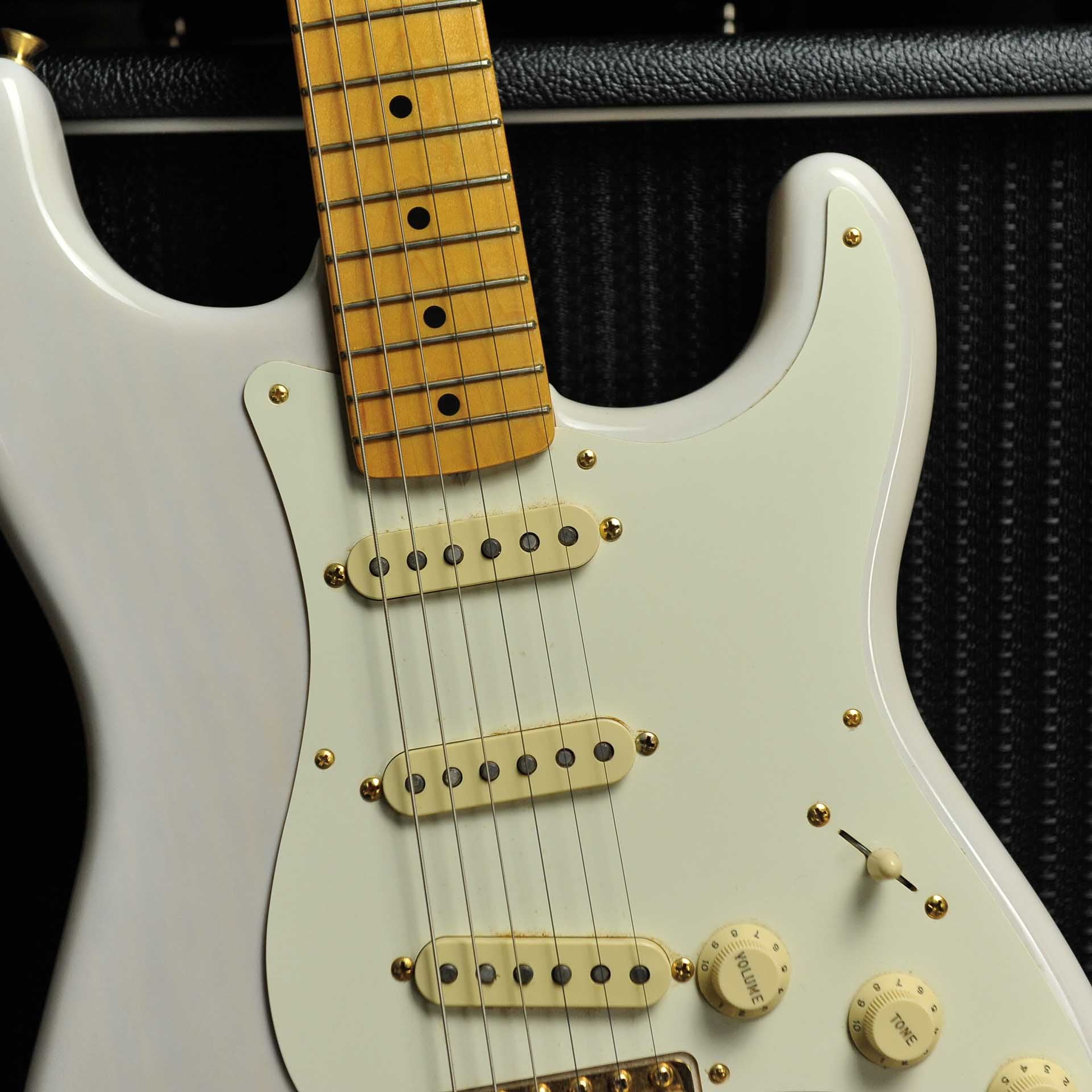 Limited Edition Fender AM Original 50s Strat MN White Blonde  2020 W/Case - Used