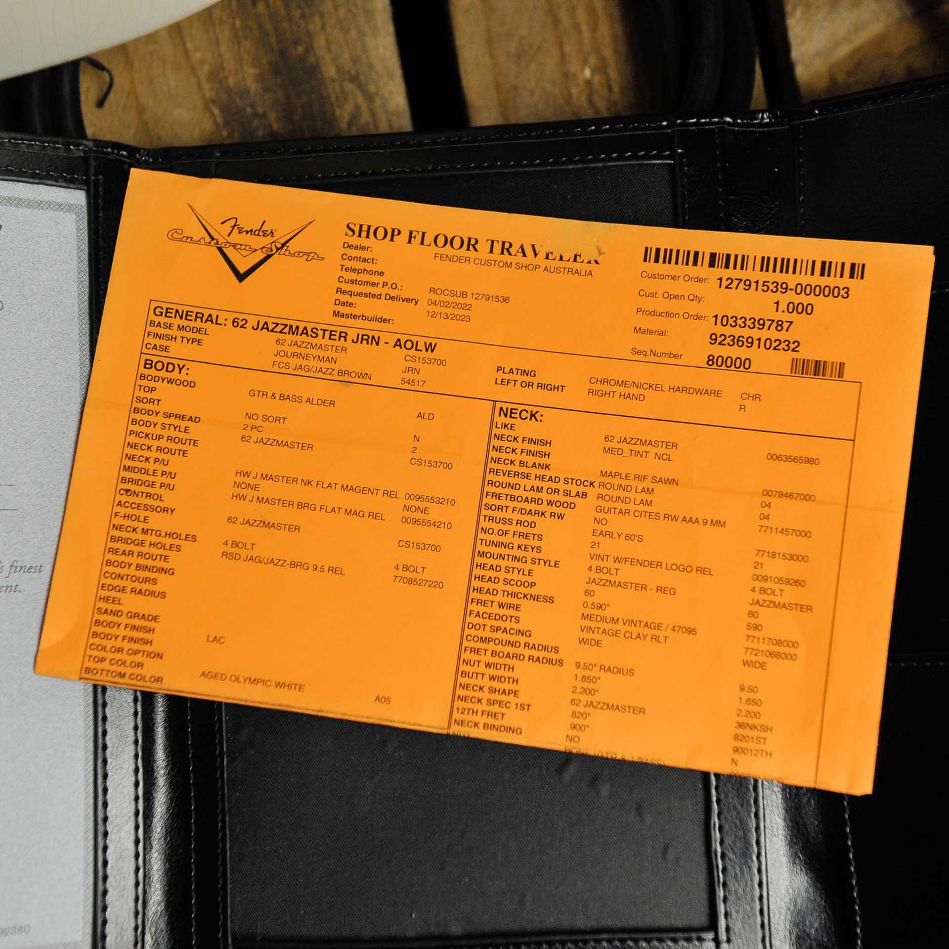 Fender 2023 Custom Shop ’62 Jazzmaster® Journeyman Relic®, Aged Olympic White w/Case - Used