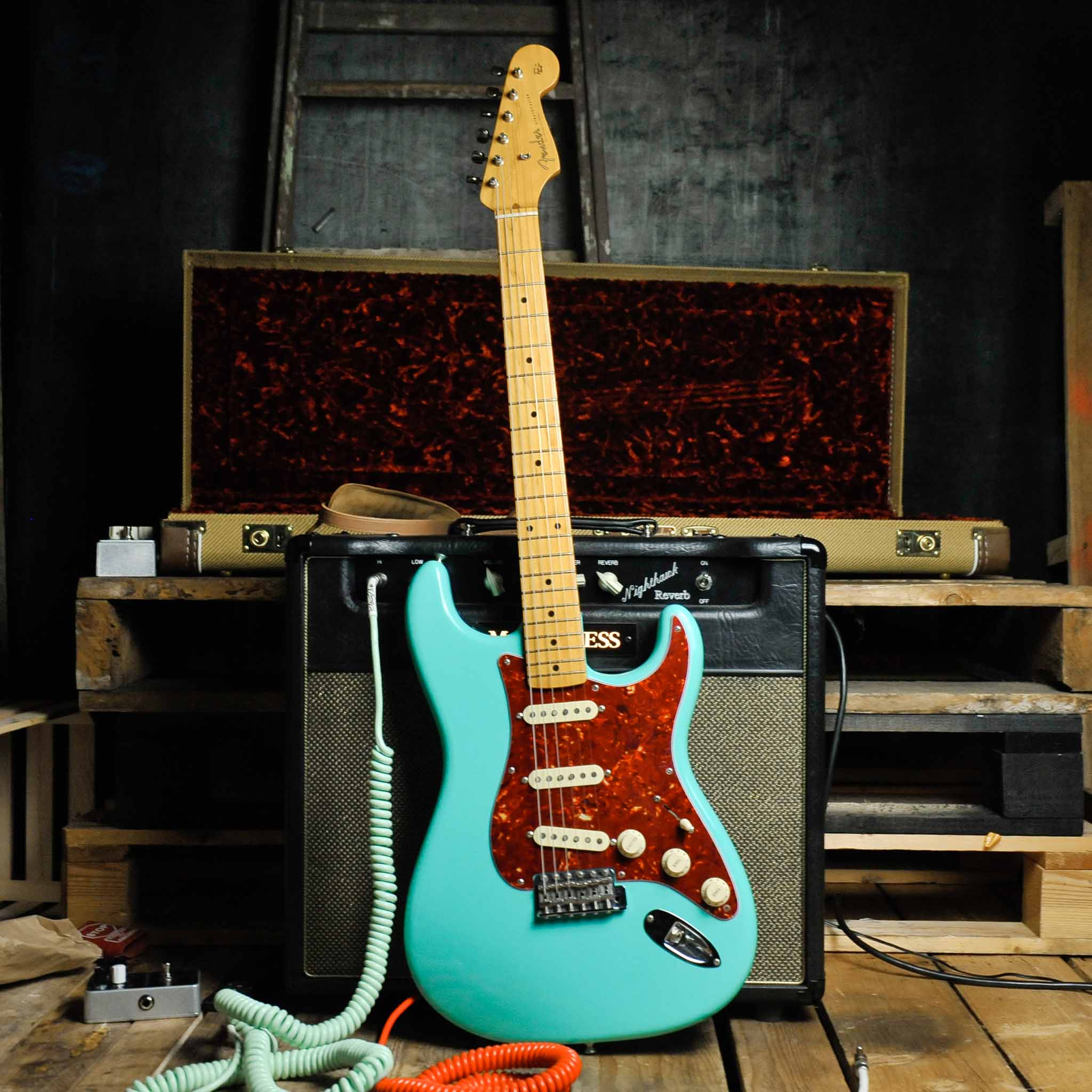 Fender American Vintage II Stratocaster Maple Neck Seafoam Green w/Case  - Used