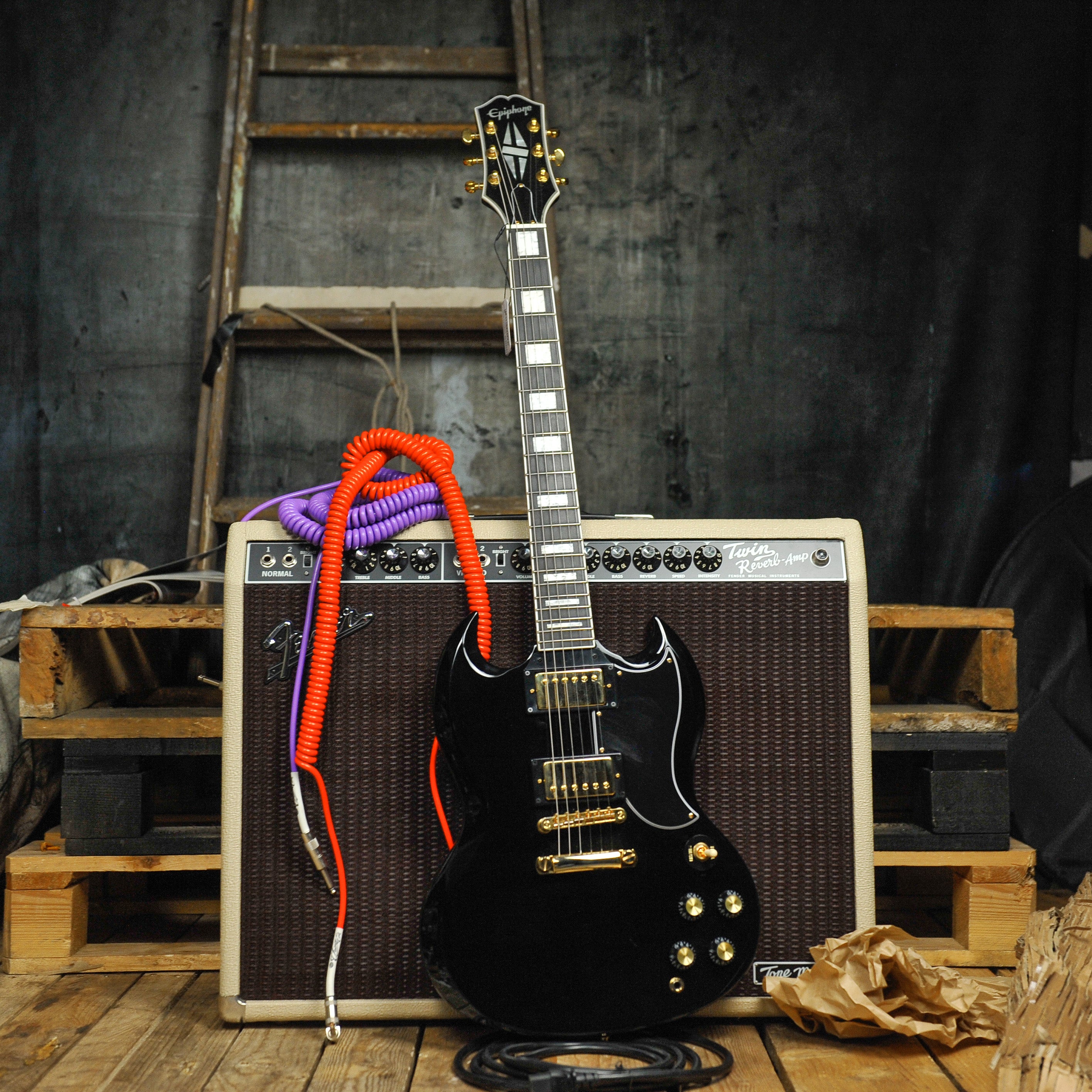 Epiphone Custom SG Ebony Electric Guitar - Used