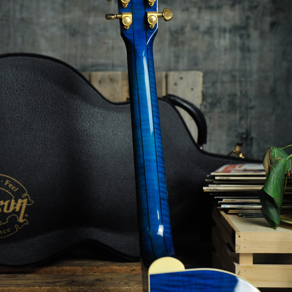 Gibson EC-20 Starburst 1997 Acoustic Guitar Blue #90587002 w/Case - Used