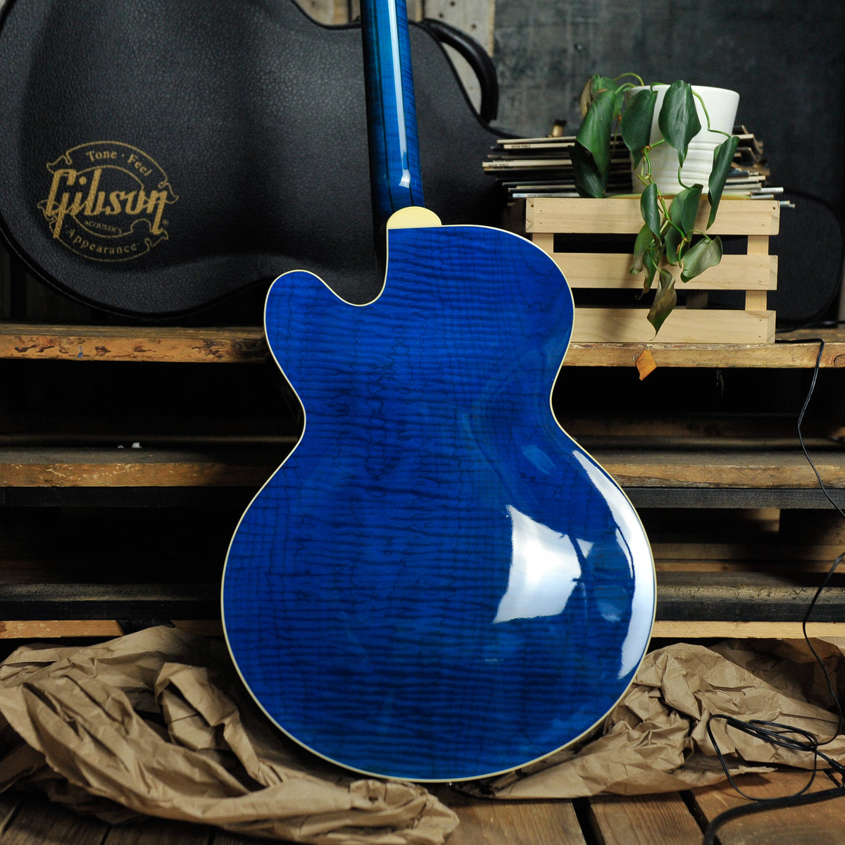 Gibson EC-20 Starburst 1997 Acoustic Guitar Blue #90587002 w/Case - Used