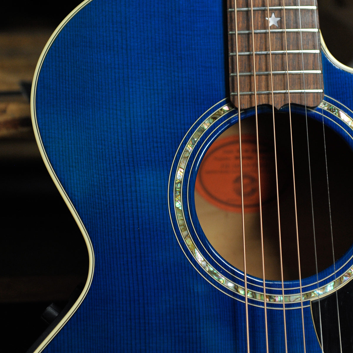 Gibson EC-20 Starburst 1997 Acoustic Guitar Blue #90587002 w/Case - Used