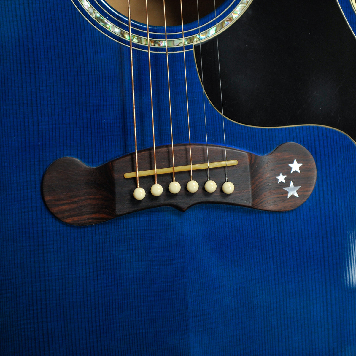 Gibson EC-20 Starburst 1997 Acoustic Guitar Blue #90587002 w/Case - Used