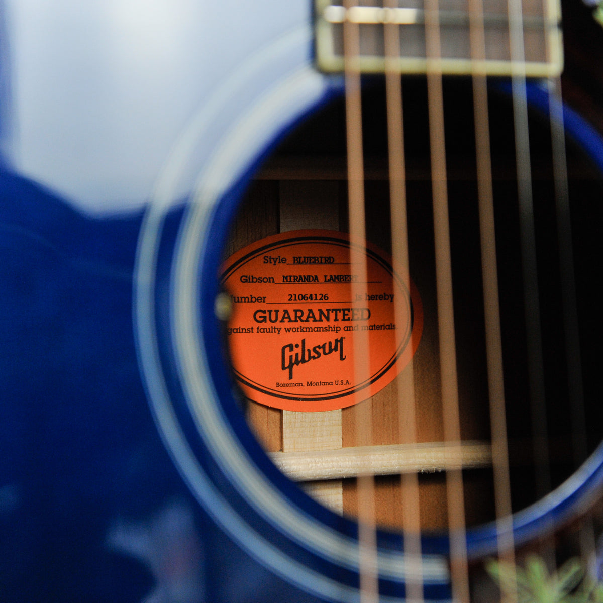 Gibson Custom Miranda Lambert Bluebird, Bluebonnet w/Case - Used