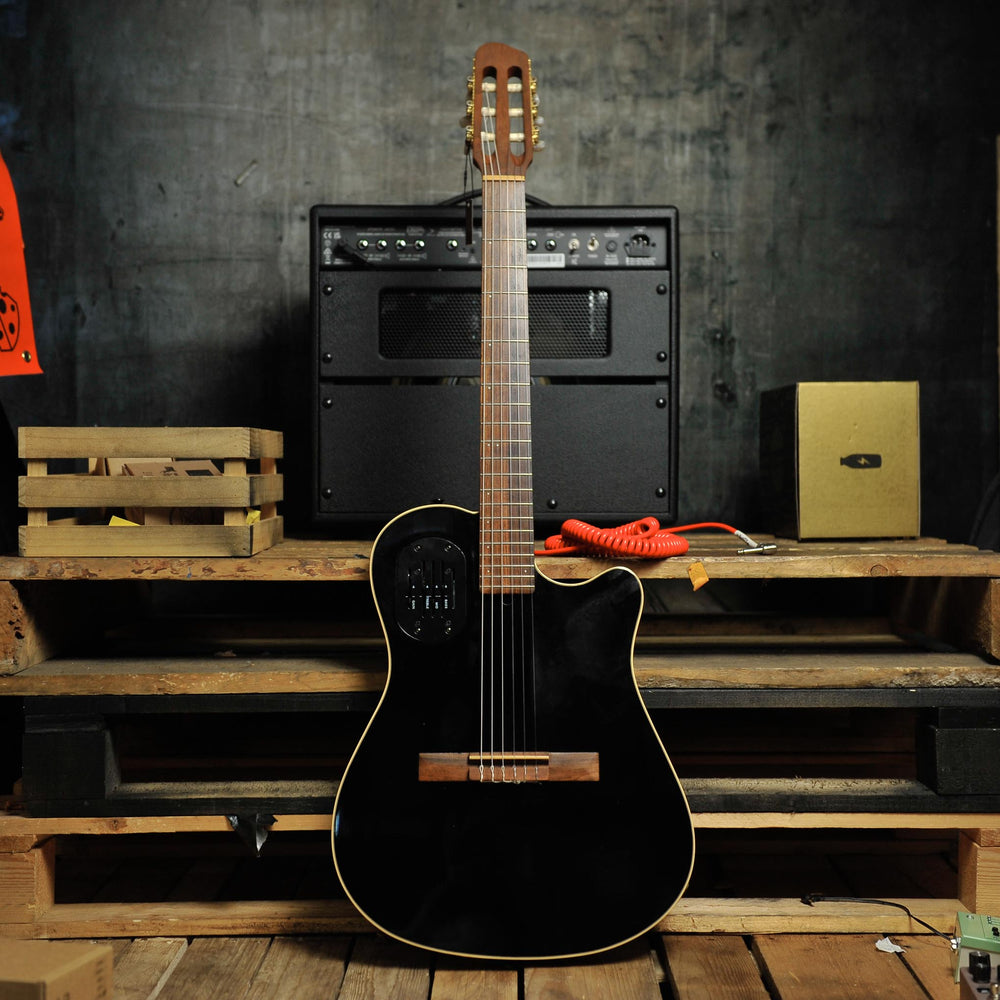 Godin Multiac Acoustic Nylon/Electric Black 1990s model w/Case - Used