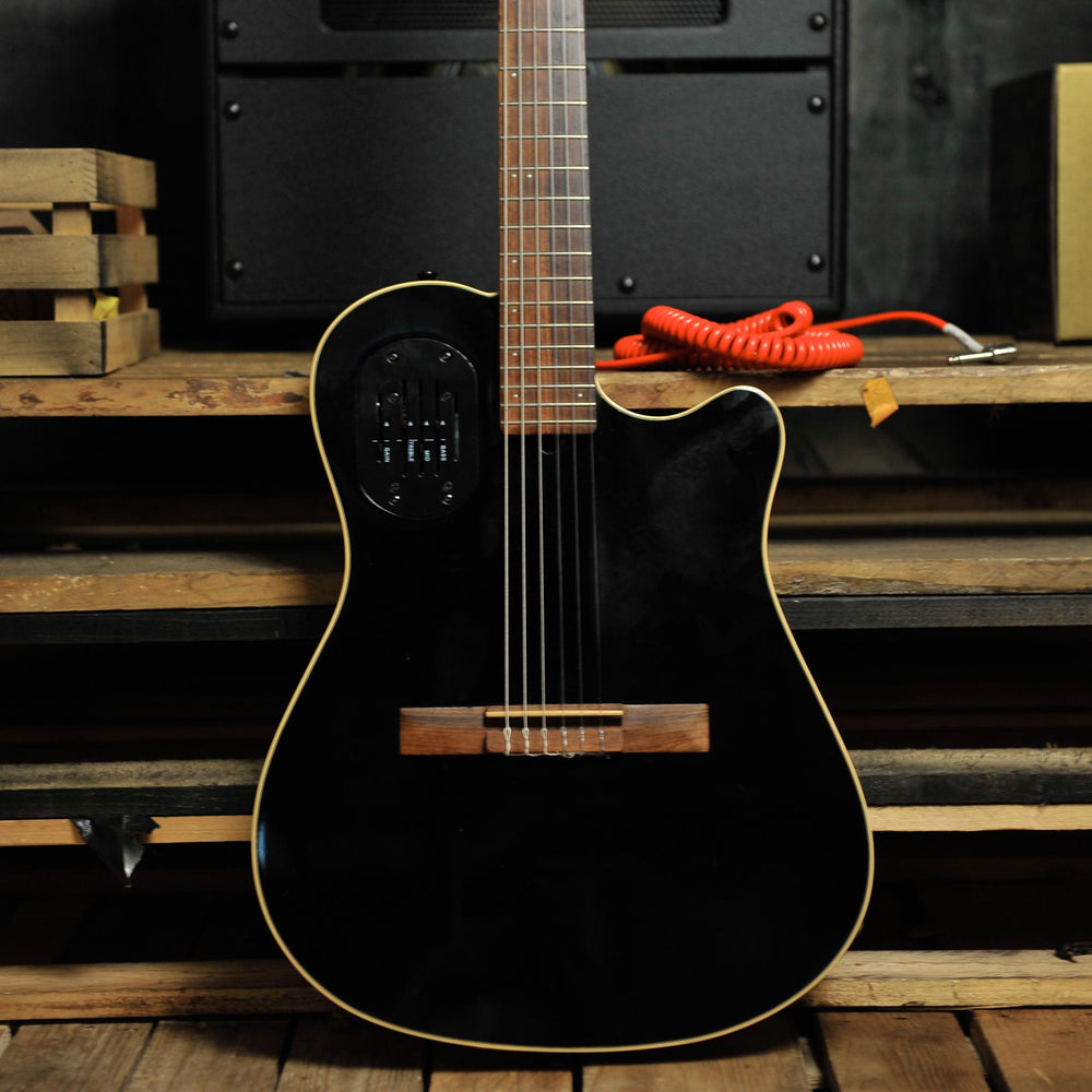 Godin Multiac Acoustic Nylon/Electric Black 1990s model w/Case - Used