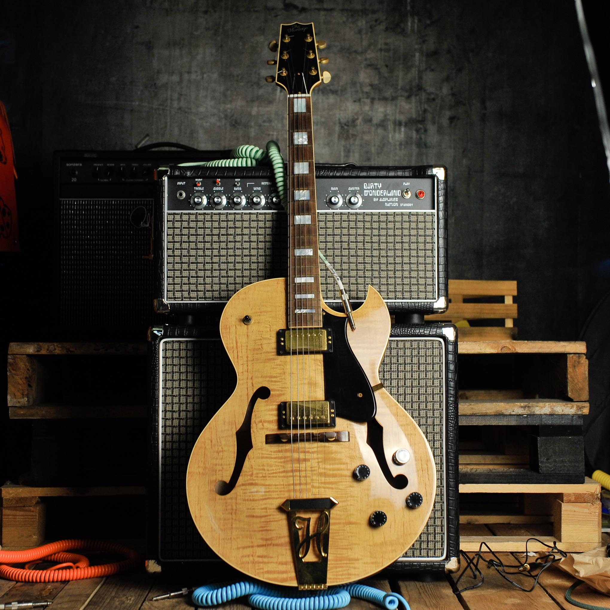 Heritage Guitars H-575 Hollow-body Antique Natural 2008 w/Case - Used