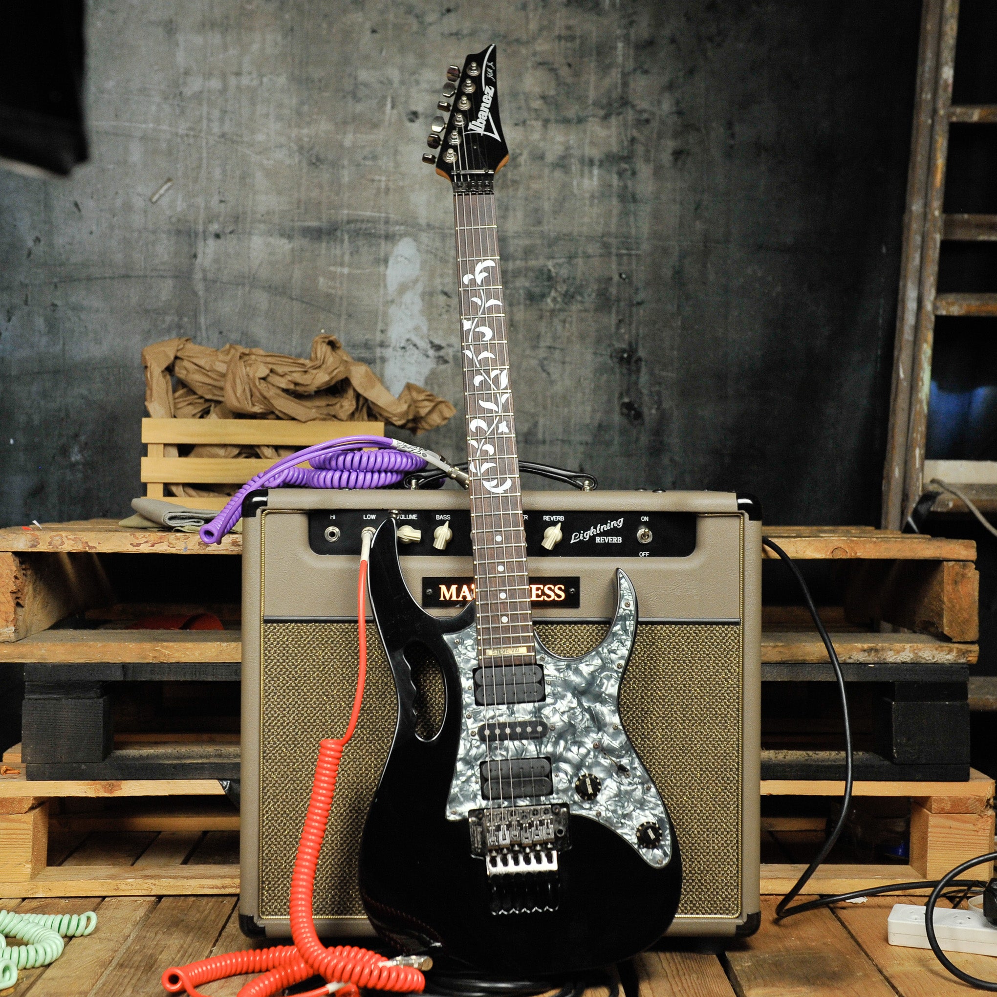 Ibanez Jem 555 Electric Guitar Black w/Case - Used