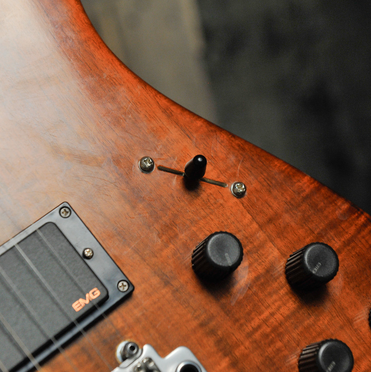 Noyce Blackwood Solid Body Electric Guitar w/EMG Pickups - Used
