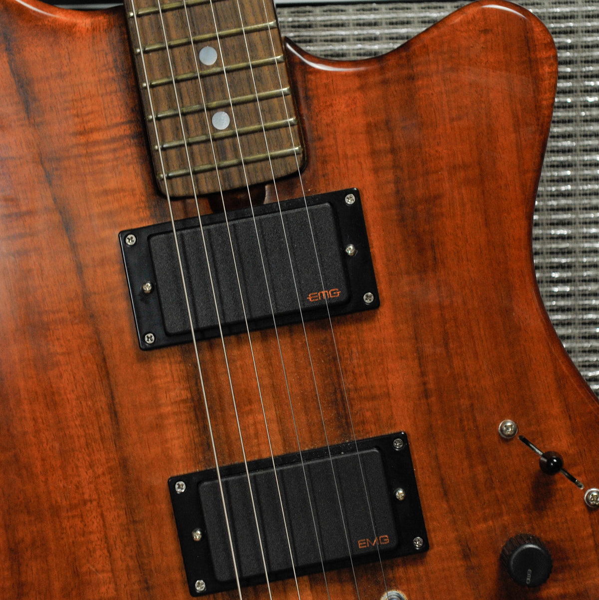 Noyce Blackwood Solid Body Electric Guitar w/EMG Pickups - Used