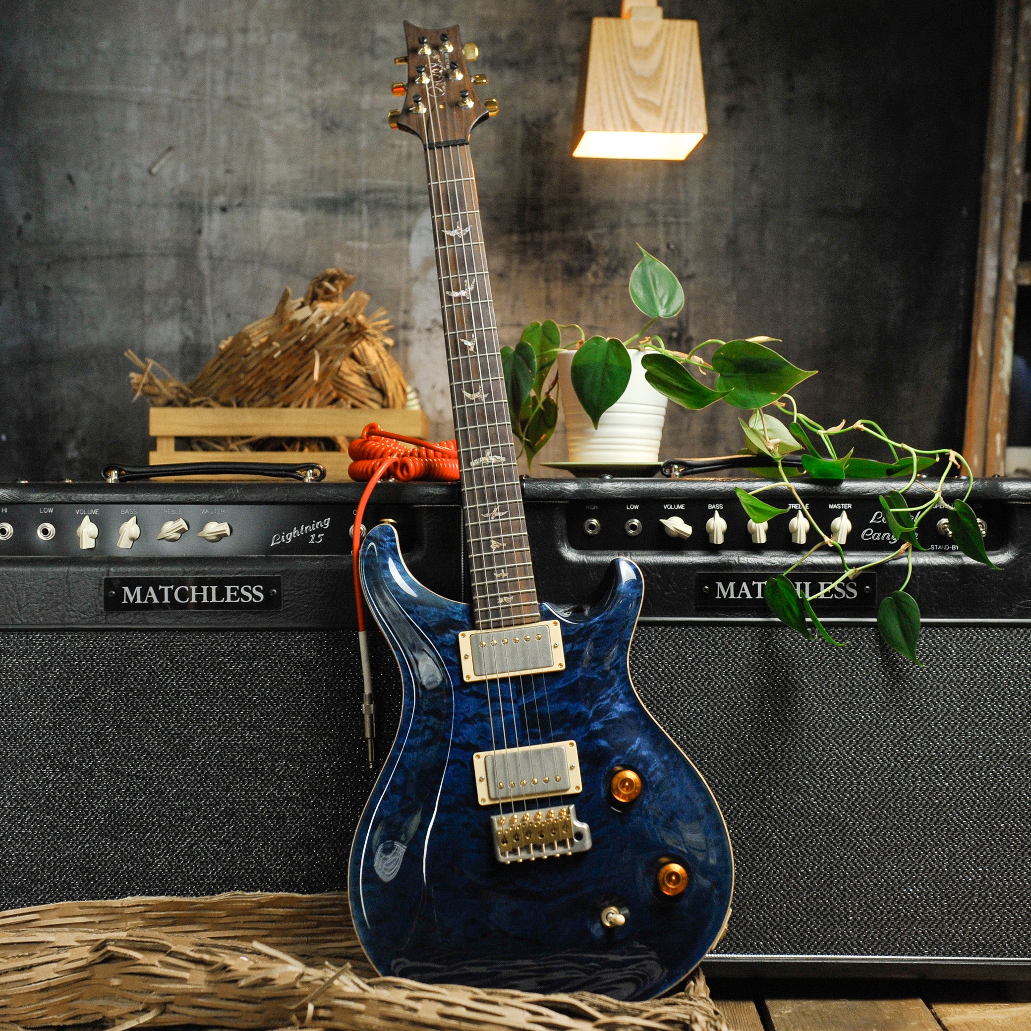 PRS Custom 22 Brazillian 10 Top #267/500 Blue w/Case - Used
