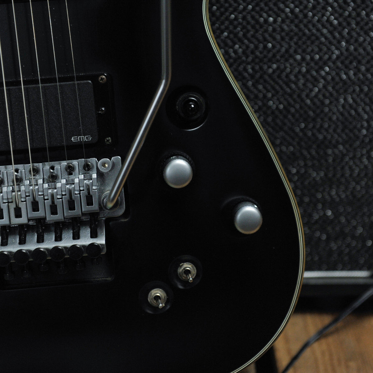 Schecter Damien Platinum 6 Satin Black w/Schecter Hard Case - Used