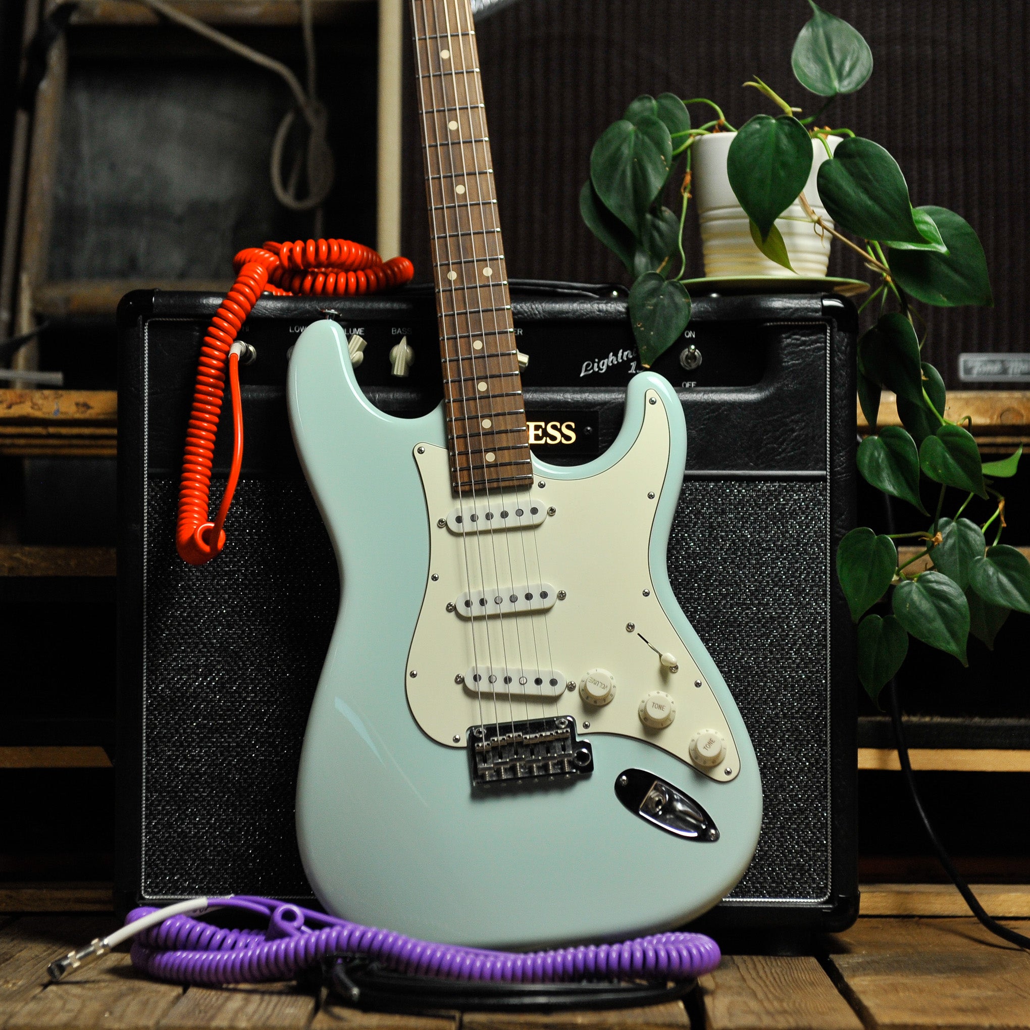 Suhr Classic Pro Dealer Select SSS Roasted Maple Neck Sonic Blue w/Case - Used s#JS1M1E