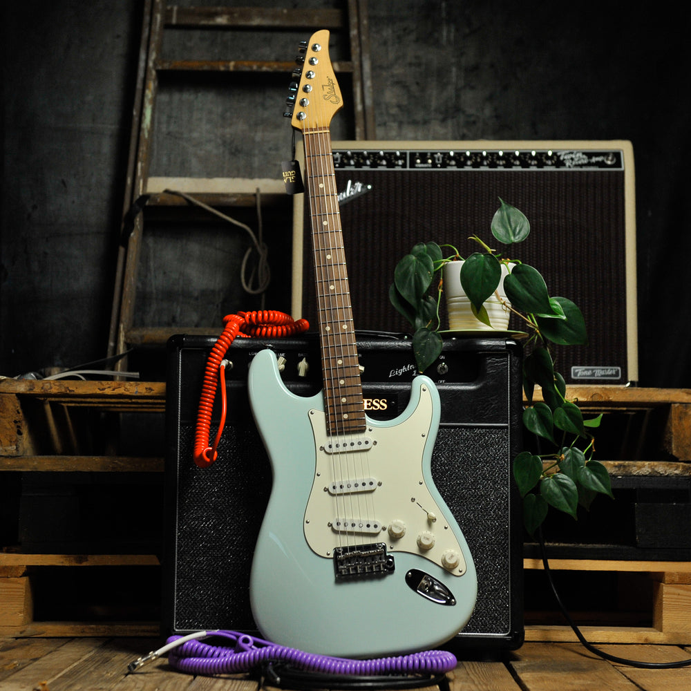 Suhr Classic Pro Dealer Select SSS Roasted Maple Neck Sonic Blue w/Case - Used s#JS1M1E