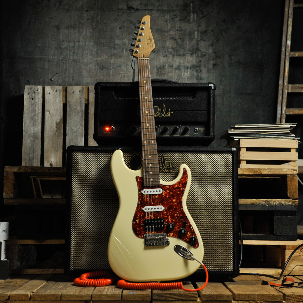 Suhr Classic S Dealer Select HSS - Vintage White RW w/Bag - Used